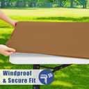Moosfor Spandex 6 Foot Rectangle Table Cloth 2 Pack, Elastic Fitted Tablecloths for Picnic, Stretch Washable Patio Table Cover for Outdoor, Camping, Banquet and Parties(Brown, 30"x72")