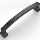 Amerdeco 10 Pack Matte Black 5 Inch(128mm) Hole Centers Kitchen Cabinet Pulls Cabinet Hardware Kitchen Handles for Cabinets Cupboard Handles Drawer Pulls ZH0009MB