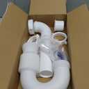 Flexible P Trap for Bathroom Sink, Flex Drain Pipe for Bathroom Sink Drain Kit and Kitchen Sink Drain Kit, 1-1/2" or 1-1/4" Expandable Sink Trap, Slip Joint or Direct Connection 1/2 Inch P Trap Kit