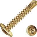 #8 x 1 Inch Sheet Metal Screws 250Pcs Bronze 410 Stainless Steel Truss Head Tek Screws Fast Self Tapping Screws by SG TZH