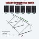 Solar Panel Mounting Brackets Kit System Adjustable 30º~45º Aluminum Alloy Tilt Ground Mounted Bracket Rust Free Sturdy for 1-4pcs Solar Panels