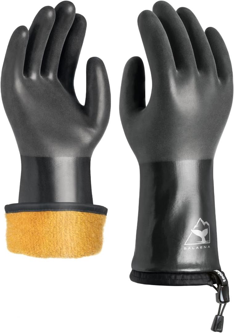 toolant Waterproof Winter Gloves, Balaena Freezer Gloves for Light Duty & Outdoor Adventure, Hiking, Camping, Washing (Large, Black)
