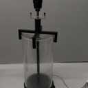 Tempered Glass Transparent Base Table Lamp with Drum Shade