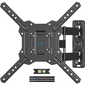 USX STAR UL Listed Full Motion TV Wall Mount for 28-60 Inch TV Mounts Up to 77 lbs, Max VESA 400x400mm, Wall Mount TV Bracket with Swivel, Tilting, Leveling Adjust & Extendable Arm