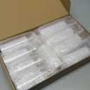 Amagic Magic Pure White Flameless Candles, Battery Operated Candles, Acrylic Flickering LED Pillar Candles with Remote Control and Timer, 3D Wick, Yellow and Blue Glow, D2.2 xH5.5 6.5" 7.5", Set of 9