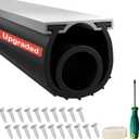 Garage Door Seals Bottom Rubber - Jobon 16.5 Ft Heavy-Duty Garage Door Weather Stripping Bottom Seal with Pre-drilled Aluminum Track Retainer Kit, Easy Installation for Home & Commercial