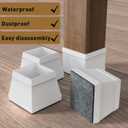 2 x 16 Pcs Square Chair Leg Protectors for Hardwood Floors,Silicone Felt Furniture Leg Cover Pad for Protecting Floors from Scratches and Noise, Smooth Moving for Chair Feet. (Medium)