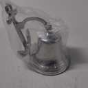 Deco 79 Aluminum Metal Bell Home Wall Decor Wall Sculpture with Anchor Backing, Wall Art 7" x 7" x 10", Silver