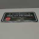 Phyabe 2 Pack No Trespassing Dog On Premises Keep Gate Shut Sign, 12 x 6 inch Rust Free Aluminum Dog Sign, Weather Resistant, Waterproof, Durable Ink, Easy to Install