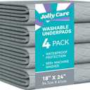 Washable Underpads Waterproof, 4 Pack 18" x24'' Heavy Absorbency Incontinence Bed Pads, Bed Wetting Pads for Babies, Kids and Pets, Soft Reusable Changing Pads for Bed (Gray)