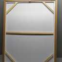 Neutral Greige Abstract Wall Art, Mid Century Hand Painted Geometric Oil Painting, Framed Minimalist Wall Art for Living Room Bedroom Office, 32x40 Inch