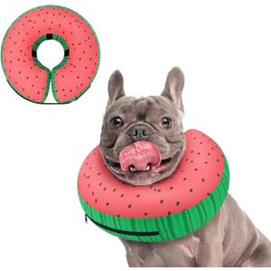 Supet Inflatable Dog Cone Collar Alternative after Surgery, Dog Neck Donut Collar Recovery E Collar, Soft Dog Cone for Small Medium Large Dogs, Size: S(Neck 7"-10")
