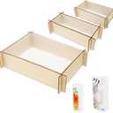 Silicone Large Resin Molds Rectangle Epoxy Resin Molds with Support Soft Epoxy Molds Multifunctional Resin Casting Molds for Soap Candles Dried Flower DIY Crafts Gifts Furniture Decoration