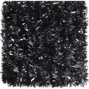 Dingion 59 Feet Christmas Tinsel Garland Metallic Twist Ornaments Hanging Glitter Xmas Garland for Christmas Tree Indoor Outdoor Decoration Party Supplies (Black)