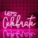 Let's Celebrate Neon Sign Led Neon Lights Neon Signs for Wall Decor Light Up Sign for Birthday Party Club Gift
