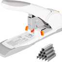 Amazon Basics Heavy-Duty Desktop Stapler, 130 Sheets High Capacity, Sturdy with Jammed Staple Remover Mechanism, 5/8" Staples, White