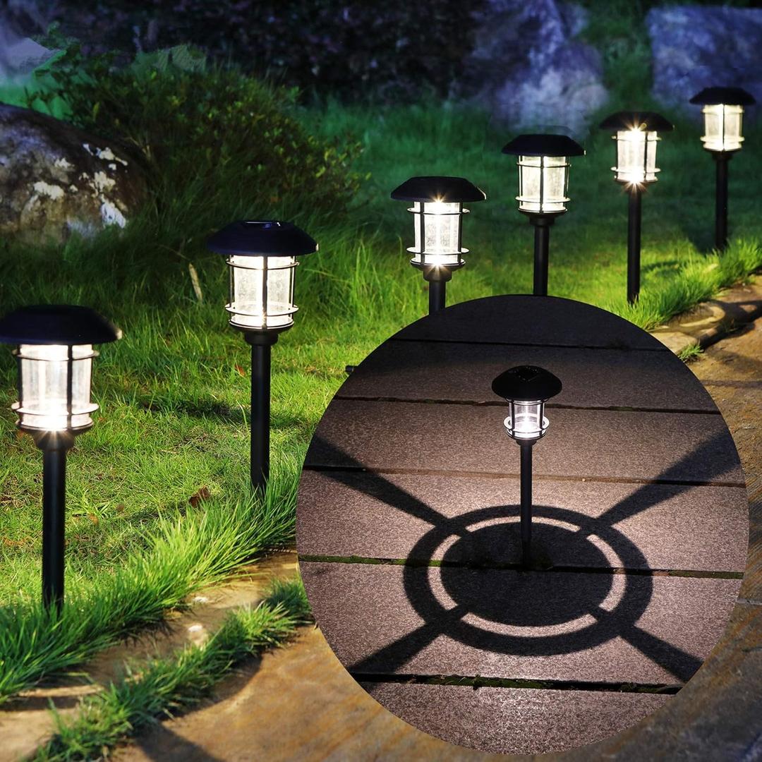 MAGGIFT Solar Powered Pathway Lights - 6 Pack, Waterproof, Warm White for Lawn, Patio, Yard, Walkway, Deck, Driveway