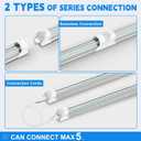 SHOPLED LED Shop Light 5FT, 50W 6750LM 6000K Cool White, V-Shape T8 Linkable LED Tube Lights, Work Shop Lights for Garage, Workbench, Basement, ETL Listed, 4 Pack