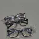 JJWELL 3 Pack Reading Glasses for Men Blue Light Blocking with Spring Hinge, Anti Eyestrain/Dryness/UV Large Wide Square Readers for Men, Two Tone Computer Reader Glasses Eyeglass(3.5 Strength) (3 Mixed Color(blue White Orange))