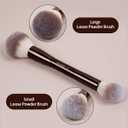 MAANGE 7pcs Makeup Brush Set Double Sided Kabuki Makeup Brushes Contour Brush for Foundation Liquid Powder Concealer Cream Cosmetics Bronzer Blending Blush Buffing Makeup Tools (Coffee)