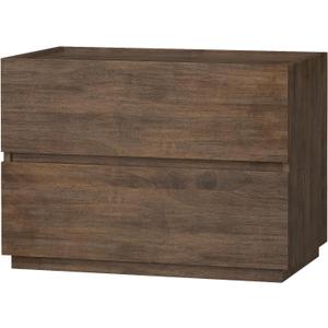 woodtalks Stackable 2 Drawer Dresser, Multi-Purpose Storage Closet Cube Dressers for Bedroom, Storage Cabinet for Entryway, Nightstand Sofa Beside Table Drawer Chest, 23.6 in, Walnut, Brown