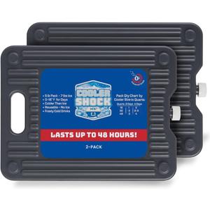 Cooler Shock Ice Packs - Reusable, Premium, Large Pack and Lunch Set for Long Term Use - Cools Faster Than Ice - Cooler Accessories