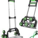 Teprovo Stair Climbing Hand Truck, Foldable Aluminum Lightweight Dolly Cart, 6-Wheel Stairs Climber Dolly 43.3 Handle, 176 lb Flat /110 lb Stair Load,Home & Warehouse No Assembly