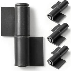 Zonon 4 Pcs 3-1/4" x 1-5/8" Heavy Duty Weld on Gate Hinges Weldable Barrel Style Steel Hinges Detachable Pin 4 Gauge Thick for Trailer Garage Industrial Doors Metal Driveway Gate