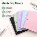 Forvencer 3 Subject Notebook College Ruled, Spiral Notebooks, 8.5" x 11"