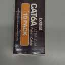 Everest Ultra Slim Cat6a Ethernet Patch Cables 1ft (10-Pack) Black - 10GB Cat 6a Patch Cable - Bendable, Flexible & Thin Ethernet Cable - Space Saving 32AWG 550MHZ Cat6a Cables - 100% Copper Wires