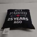 Just married 25 years ago Silver wedding anniversary Throw Pillow (16x16)