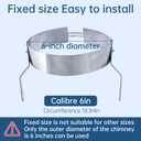 6" Chimney Support Bracket Kit, 45-74 Inch Adjustable Chimney Roof Support,304 Stainless Steel for Securing 6" Diameter Stove Pipe