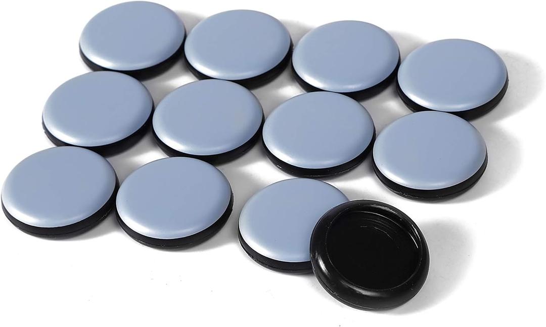 Furnigear Chair Glides Sliders Chair Leg tip caps-Best Furniture Sliders for Carpet, Round Chair Leg Floor Protectors 2 inch, 12 Pack