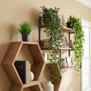 5 Pack Fake Plants for Wall Home Room Office,Artificial Hanging Plants,Small Potted Plants Decor, Artificial Plants Indoor Outdoor for Shelf Wall Decor