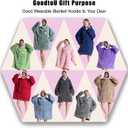 Wearable Blanket Hoodie for Women - Oversized Hooded Blanket for Adults Fluffy Plush Blanket Sweatshirt Warm Cozy Christmas Birthday Gifts for Mom Pink