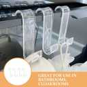 MAGICLULU 4pcs Transparent Radiator Hooks for Bathroom Towels S Shape Over Door Hanger Plastic Rack for Clothes Scarves Robes Multipurpose Storage Hooks Saving Rail Hangers