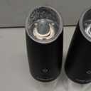 Rechargeable Pepper and Salt Grinder Set, whit Gravity Sensing Switch and LED Light, One Hand Automatic Operation -Black/2 Pack