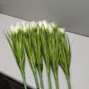 Vlorart 33" Artificial Plants 6 Pack Onion Tall Grass Greenery, Faux Fake Grass Shrubs Plant Flowers Wheat Grass for House Home Indoor Outdoor Office Room Gardening Indoor Dcor-White