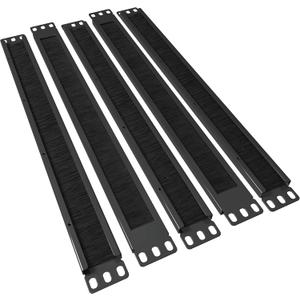 1U Brush Panel (5 Pack) 19 inch Rackmount Strip Cable Management Spacer for Network Server Rack Cabinet Enclosure - High Density Filler (Increased Airflow - Decreased Dust Accumulation) Tupavco TP1750