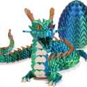 17.8-inch 3D Printed Dragon Eggs, Fidget Toys for Kids & Adults, for Home Office Desk Decor(Dragon God)