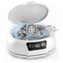 kunphy Ultrasonic Jewelry Cleaner, 700ml(24.5 0z) 48KHz Jewelry Cleaner Machine with 3 Digital Timers, Ultrasonic Cleaning Machine for Glasses, Rings, Diamond, Necklaces (1 Count (Pack of 1))