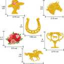 144PCS Kentucky Horse Derby Cupcake Toppers Decorations Horse Racing Appetizers Toothpicks Sticks