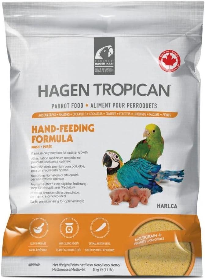Hari Tropican Baby Bird Food, Parrot Food, Complete Nutrition Diet, Hand-Feeding Formula, 11 lb Bag (EXP 12/01/26)
