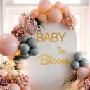 2 x Baby in Bloom Decal Gold Vinyl for Banner, Party Baby Shower Decorations for Wall or Backdrop, Gender Reveal or Neutral Theme Banner for Girl or Boy