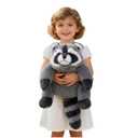 Ytterbium Soft Raccoon Plush - Cute Cuddly Stuffed Animal, Pillow Hug Sleeping Toy for Bed Decor, Birthday Gift for Kids (11.8inches)
