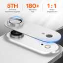 Camera Lens Protector for iPhone Air, Aluminum Alloy Sapphire Glass Camera Cover Screen, Anti-drop, Case Friendly-Cloud White