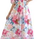 Sissyaki Women's Floral Maxi Dress 2026 Summer Spring Wedding Guest Dress, Size: XL