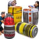 Kidzlane Inflatable Bunkers Set - Barrels for Laser Tags, Blast Guns & Paintball - Inflatable Paintball Battle and Outdoor War Zone Bunker Toys - Easy Set Up Army Toy- Suitable for Teenagers/Kids