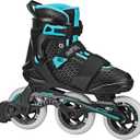 Roller Derby Elite Delta Inline Skates (10, Black/Teal)