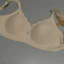 SHAPELLX Wireless Comfy Bra for Women Seamless Bra Non Padded Soft Bralette V Neck Everyday Bras with 4 Rows of Hooks (Large, Nude)